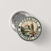 Yosemite National Park  Bergsouvenirs Ronde Button 3,2 Cm (Voorkant /achterkant)
