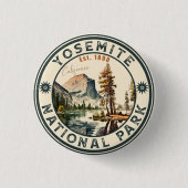 Yosemite National Park  Bergsouvenirs Ronde Button 3,2 Cm (Voorkant)