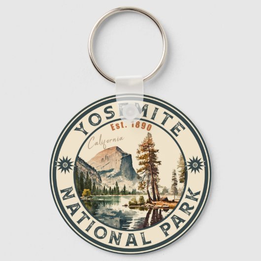 Yosemite National Park Bergsouvenirs Sleutelhanger (Voorkant)