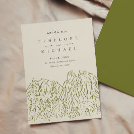 Yosemite National Park Bestemming Trouwen Save The Date