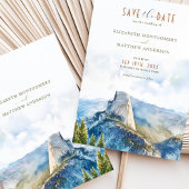 Yosemite National Park Bewaar de datum Half Dome Kaart