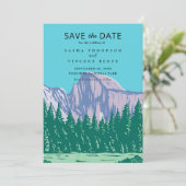 Yosemite National Park bewaart de datum retro Kaart (Staand voorkant)
