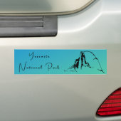 Yosemite National Park Blauwgroene Bumpersticker (Op auto)