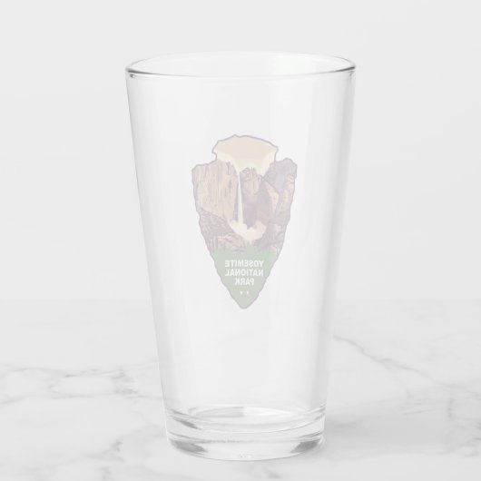 Yosemite National Park Bridalveil Fall Arrowhead Glas (Achterkant)
