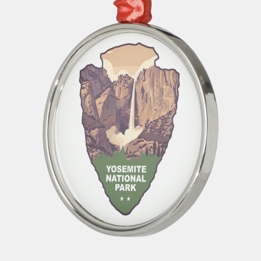Yosemite National Park Bridalveil Fall Arrowhead Metalen Ornament (Links)