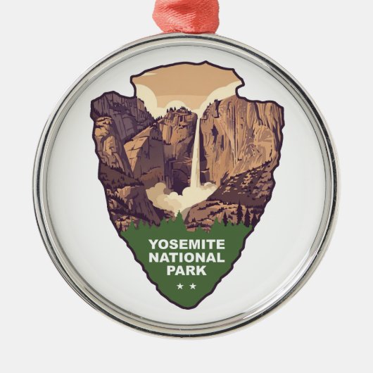 Yosemite National Park Bridalveil Fall Arrowhead Metalen Ornament (Voorkant)