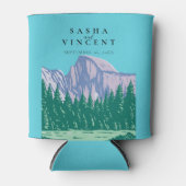 Yosemite National Park Bruiloft Retro Blikjeskoeler (Voorkant)