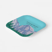 Yosemite National Park Bruiloft Retro Papieren Bordje (Gebogen)