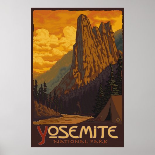Yosemite National Park, CA - Sentinel Rock Poster (Voorkant)