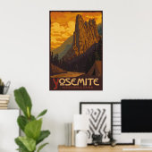 Yosemite National Park, CA - Sentinel Rock Poster (Thuiskantoor)