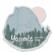 Yosemite National Park Calif Camping Transparant Sticker (Voorkant)
