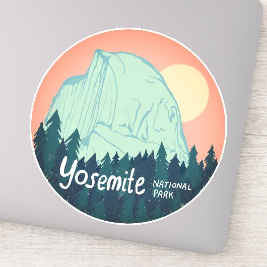 Yosemite National Park Calif Camping Trip Blauwgro Sticker (Detail)