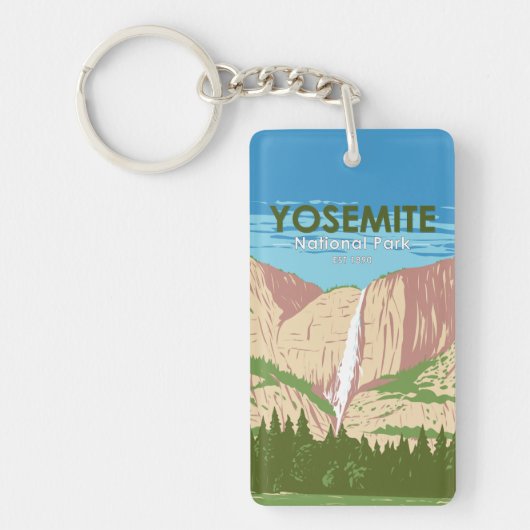 Yosemite National Park California Double Sided Sleutelhanger (Voorkant)