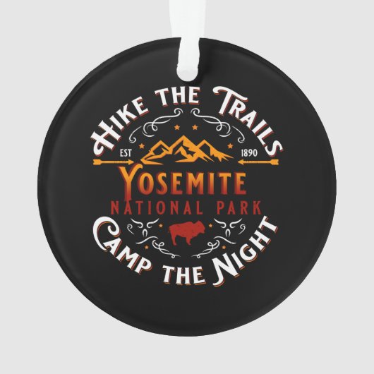 Yosemite National Park California Hiking Camping Ornament (achterkant)