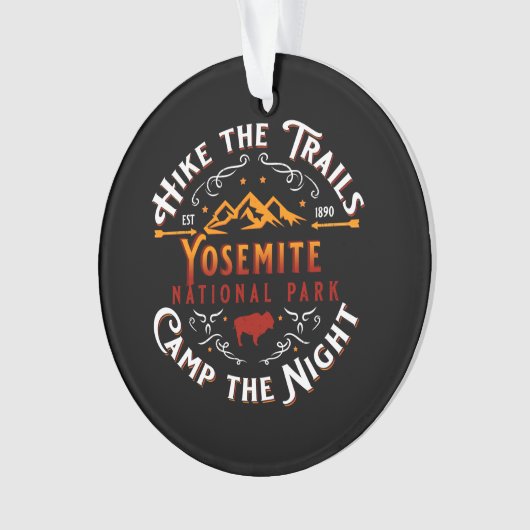 Yosemite National Park California Hiking Camping Ornament (voorkant)