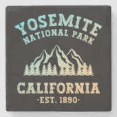 Yosemite National Park California Hiking Gradient Stenen Onderzetter (Voorkant)