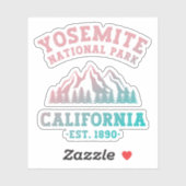 Yosemite National Park California Hiking Gradient Sticker (Vel)
