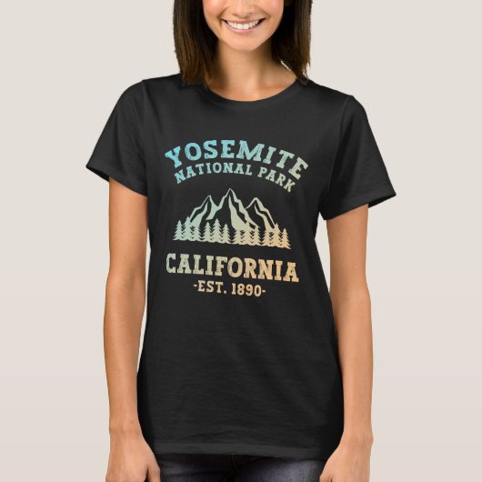 Yosemite National Park California Hiking Gradient T-shirt (Voorkant)