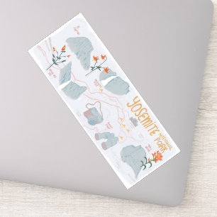 Yosemite National Park California Illustrated Map Sticker