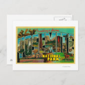 Yosemite National Park, California - Large Lette Briefkaart (Voorkant / Achterkant)