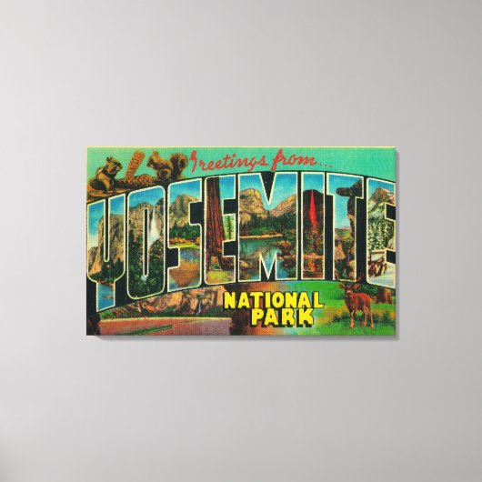 Yosemite National Park, California - Large Lette Canvas Afdruk (Voorkant)