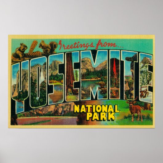 Yosemite National Park, California - Large Lette Poster (Voorkant)