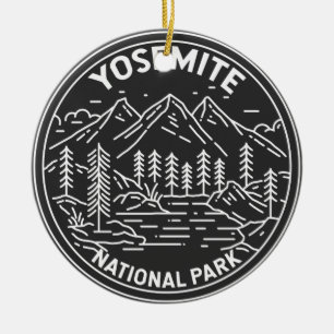 Yosemite National Park California  Monoline Keramisch Ornament