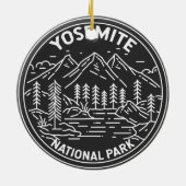 Yosemite National Park California  Monoline Keramisch Ornament (Achterkant)