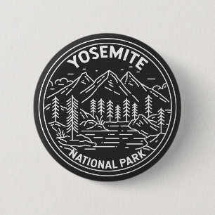 Yosemite National Park California  Monoline Ronde Button 5,7 Cm