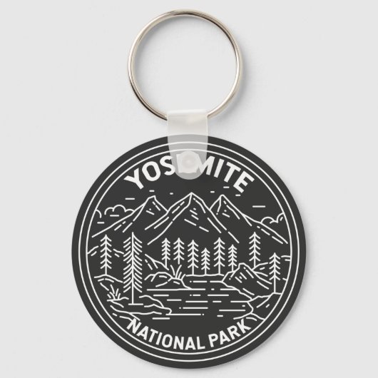 Yosemite National Park California  Monoline Sleutelhanger (Voorkant)