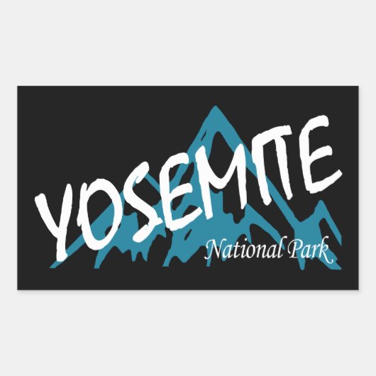 Yosemite National Park California Mountains Rechthoekige Sticker (Voorkant)