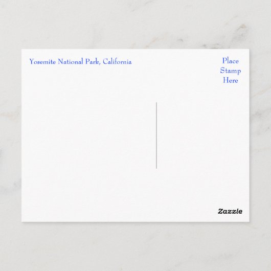 Yosemite National Park, California Post Card Briefkaart (Achterkant)