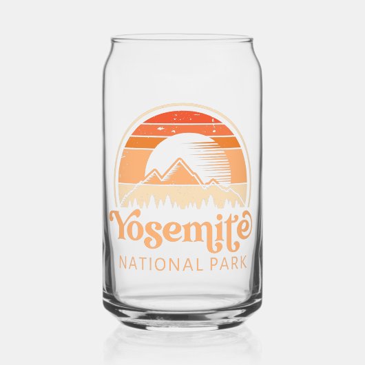 Yosemite National Park California Retro  Blikvorm Glas (Voorkant)