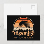 Yosemite National Park California Retro  Briefkaart (Voorkant / Achterkant)