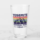 Yosemite National Park California Retro Hiking Glas (Voorkant)