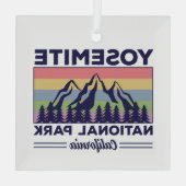 Yosemite National Park California Retro Hiking Glas Ornament (Achterkant)