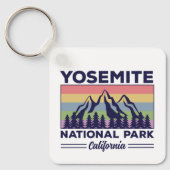 Yosemite National Park California Retro Hiking Sleutelhanger (Voorkant)