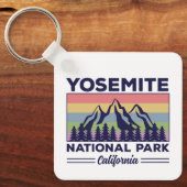Yosemite National Park California Retro Hiking Sleutelhanger (Voorkant)