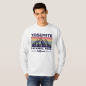 Yosemite National Park California Retro Hiking T-shirt (Voorkant volledig)