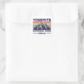 Yosemite National Park California Retro Hiking Vierkante Sticker (Tas)