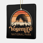 Yosemite National Park California Retro Keramisch Ornament (Links)