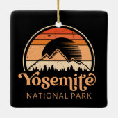 Yosemite National Park California Retro Keramisch Ornament (Achterkant)