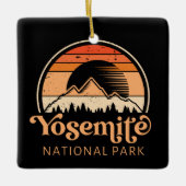 Yosemite National Park California Retro Keramisch Ornament (Voorkant)