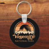 Yosemite National Park California Retro  Sleutelhanger (Voorkant)