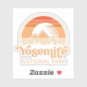Yosemite National Park California Retro  Sticker (Vel)