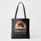 Yosemite National Park California Retro  Tote Bag (Voorkant)