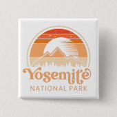 Yosemite National Park California Retro  Vierkante Button 5,1 Cm (Voorkant)