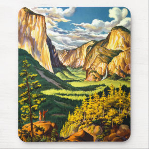 Yosemite National Park California Travel Art Muismat
