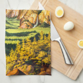 Yosemite National Park California Travel Art Theedoek (Quarter Fold)