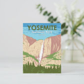 Yosemite National Park California Waterfall Briefkaart (Staand voorkant)